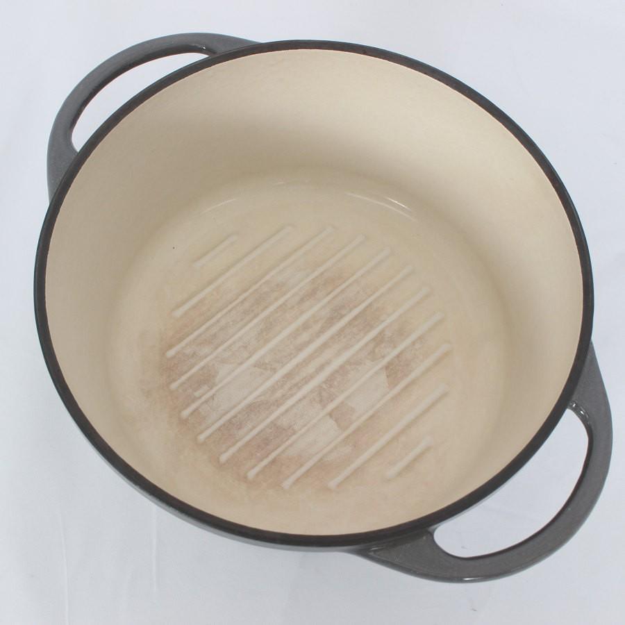 【ボーナスストア+5％】バーミキュラ オーブンポットラウンド 22cm GRY22R パールグレー マグネットリベット付き 無水 ホーロー 両手鍋 本体 |  | 03