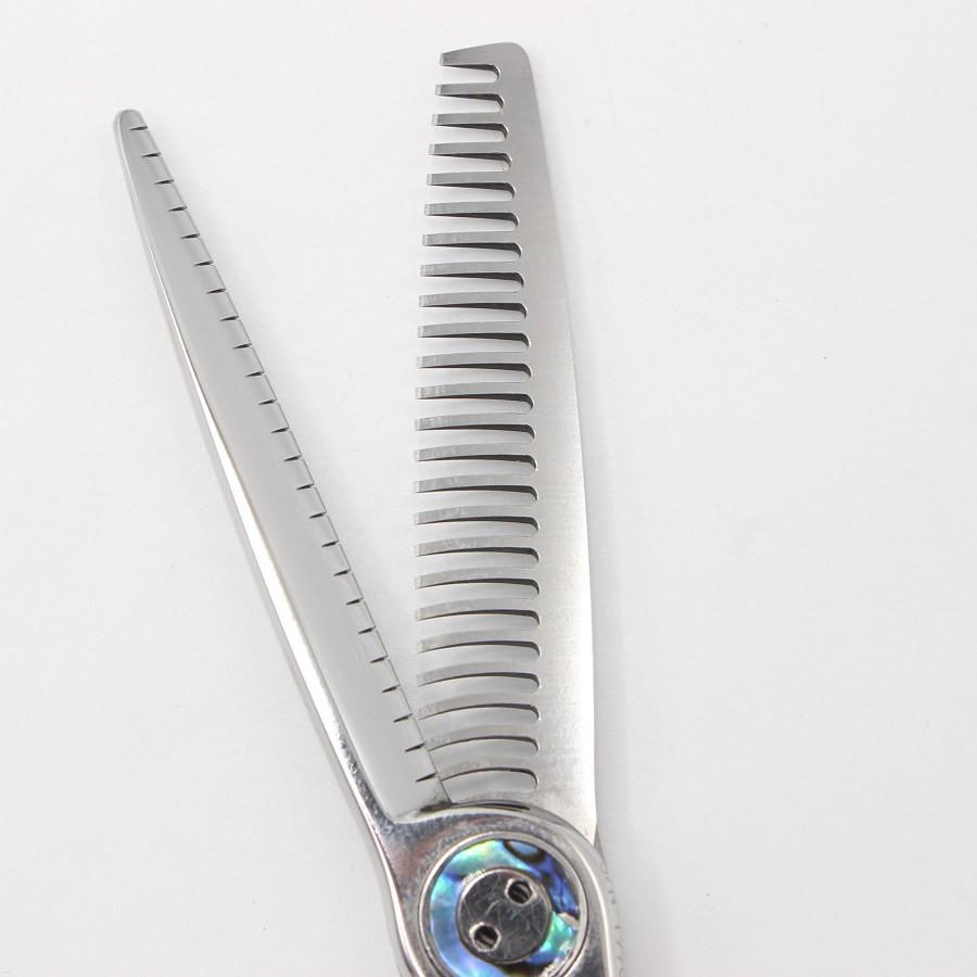 ボーナスストア+5％【美品】刃物屋トギノン プレミアムクイーン スター セニング 5.8インチ メガネハンドル 24目フラット/スリット1本 約17% トギノン シザー |  | 03