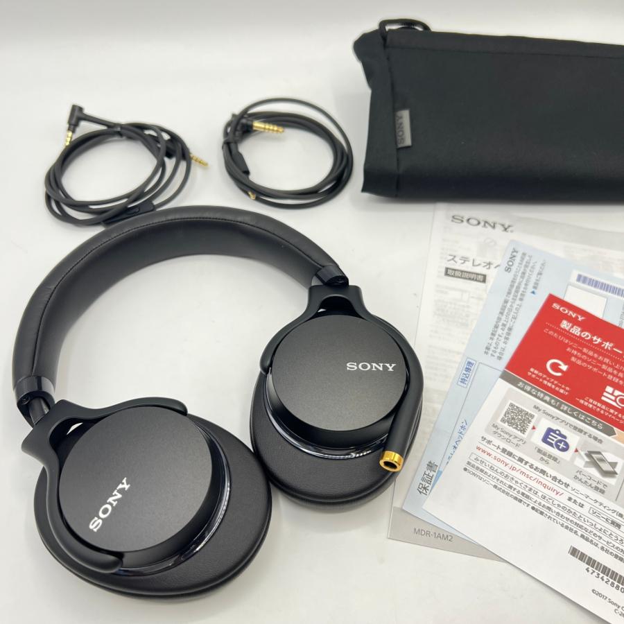 ボーナスストア+5％【美品】SONY MDR-1AM2-B ブラック ハイレゾ音源 