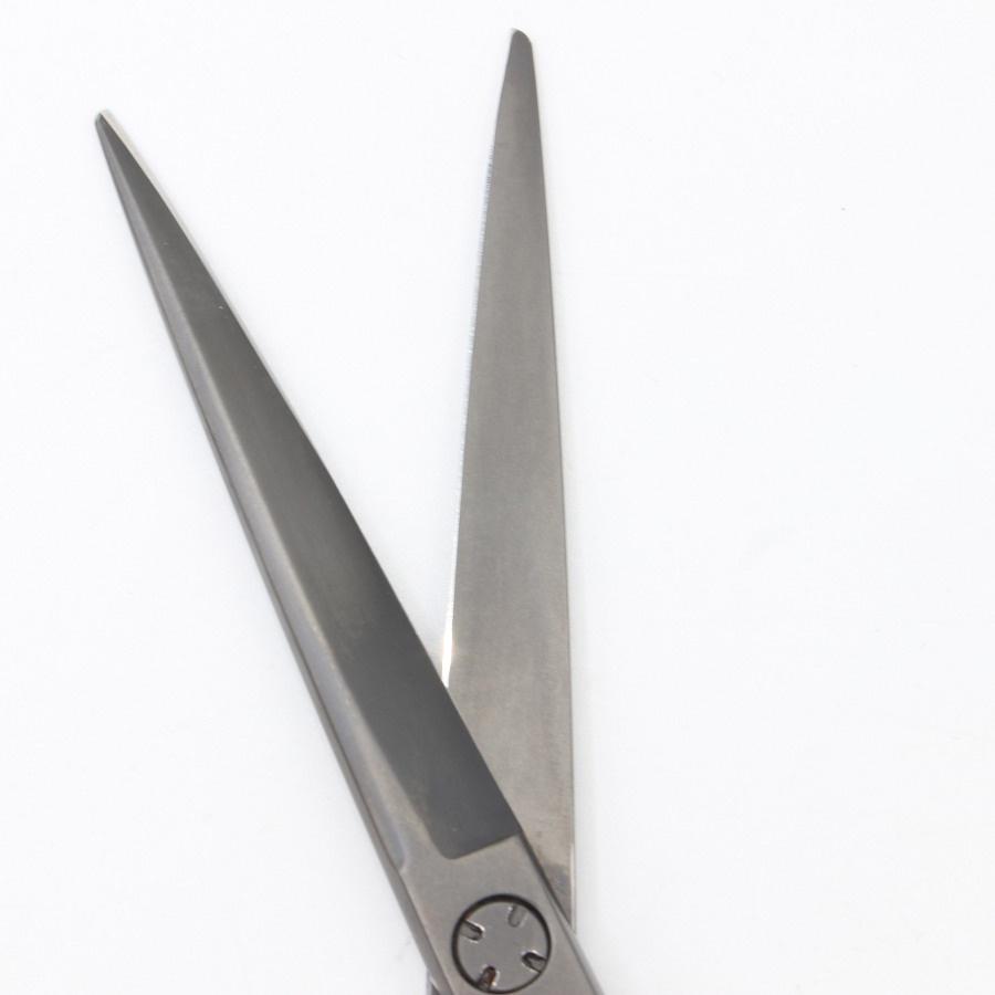 ボーナスストア+5％【美品】オオカワプロシザーズ SG60-A DLCコーティング マットブラック カットシザー 6インチ 片剣刃 メガネハンドル |  | 03