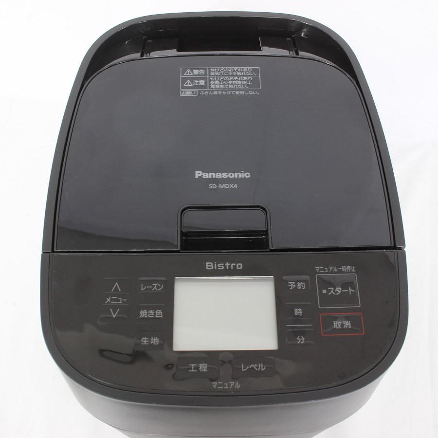 ボーナスストア+5％【美品】パナソニック ビストロ SD-MDX4-K ホームベーカリー おうち乃が美対応モデル 1斤タイプ ブラック Panasonic 本体 |  | 02