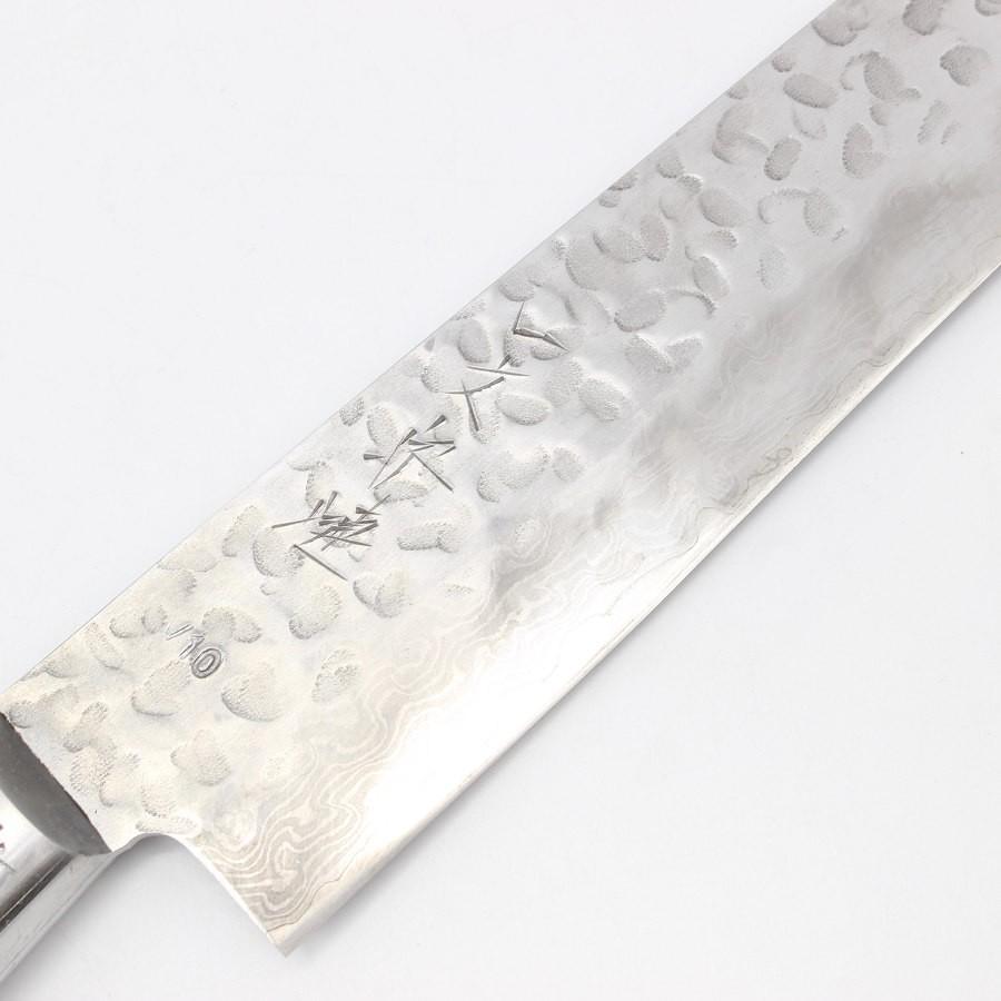 【ボーナスストア+5％】堺一文字 漣 槌目ダマスカス 牛刀 七寸 鍔付柄 刃渡り約240mm 洋包丁 |  | 03