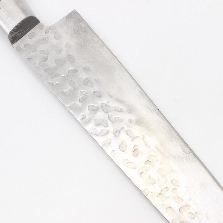 【ボーナスストア+5％】堺一文字 漣 槌目ダマスカス 牛刀 七寸 鍔付柄 刃渡り約240mm 洋包丁 |  | 07