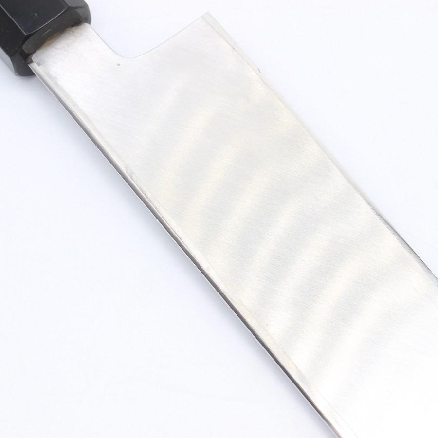 ボーナスストア+5％【美品】堺一文字光秀 煌 むきもの包丁 六寸 八角黒檀柄 鏡面 刃渡り180mm 和包丁 |  | 08