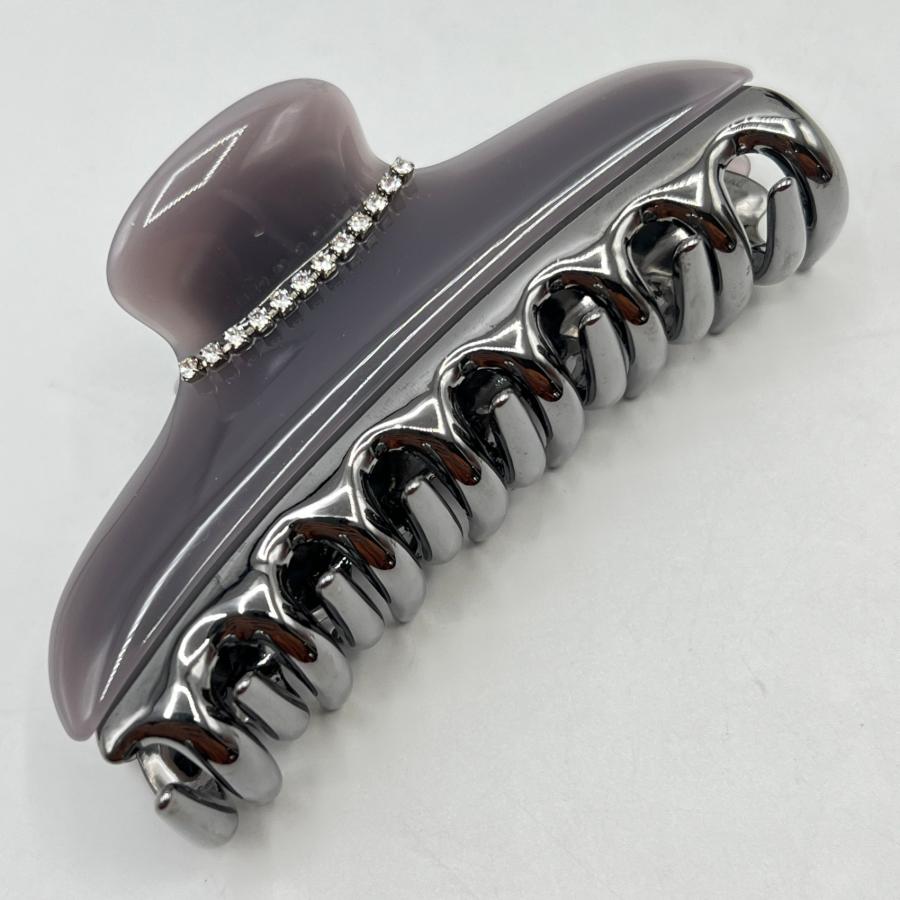 ボーナスストア+5％【美品】acca ニューコラーナ クリップ Lサイズ ダークグレー ヘアアレンジ ヘアアクセサリー アッカ |  | 02