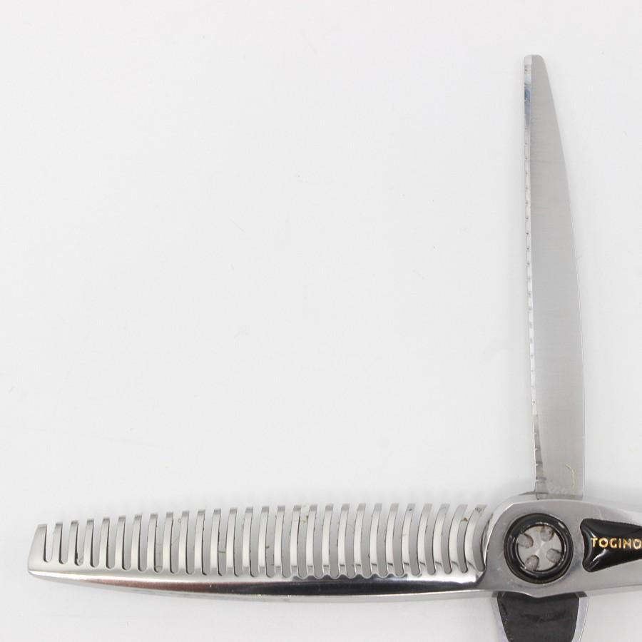 ボーナスストア+5％【美品】刃物屋トギノン NEO Queen R28 セニング 5.8インチ メガネハンドル 28目 約20% ネオクイーン トギノン シザー |  | 02