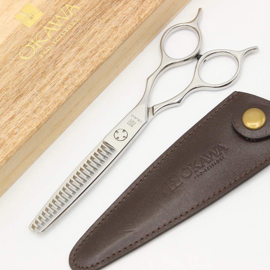 ボーナスストア+5％【美品】オオカワプロシザーズ SG212 セニング 5.8インチ メガネハンドル 21目2段エンジェルポケット 約20%〜25% | 