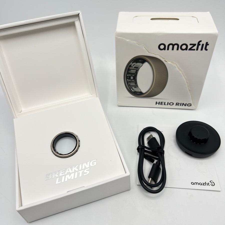 ボーナスストア+5％【美品】Amazfit Helio Ring US12 チタン スマート  