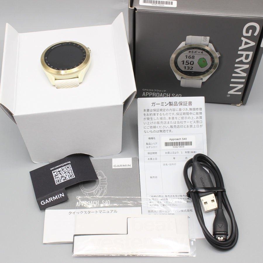 【ボーナスストア+5％】GARMIN Approach S40 White 010-02140-22 GPS ゴルフウォッチ スマートウォッチ ガーミン アプローチ 本体 | 