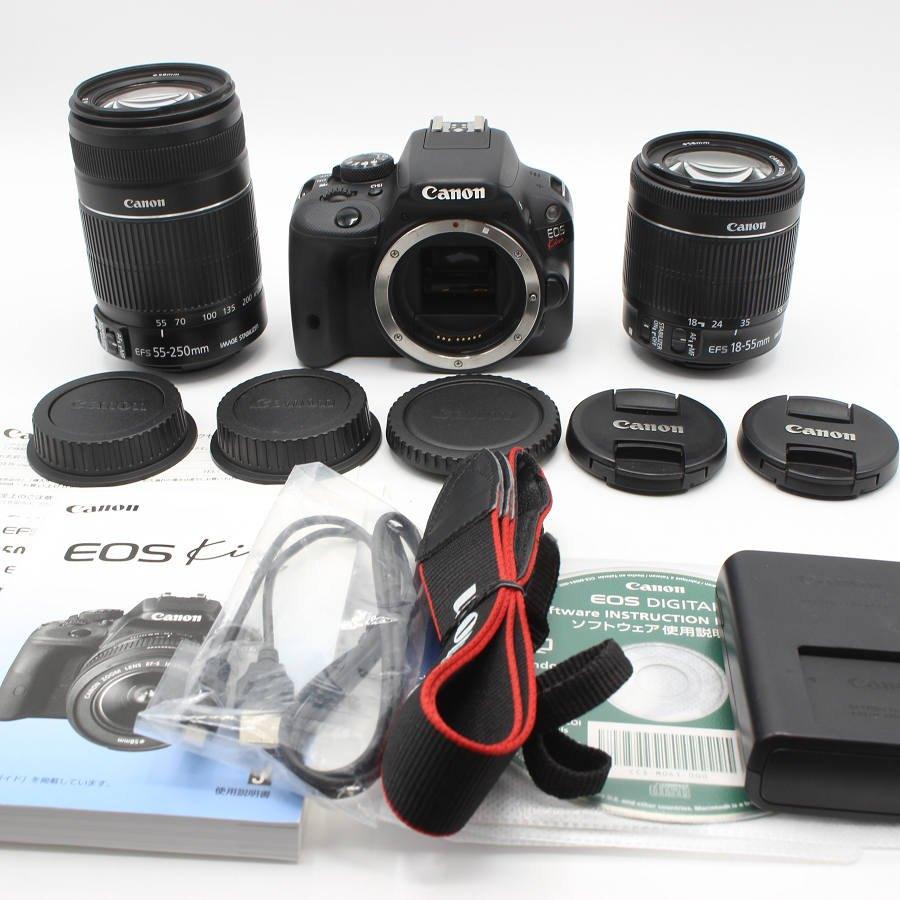 【ボーナスストア+5％】Canon EOS Kiss X7 ダブルズームキット デジタル一眼レフ EF-S18-55mm/EF-S55-250mm付属 KISSX7-WKIT キヤノン 本体 | 