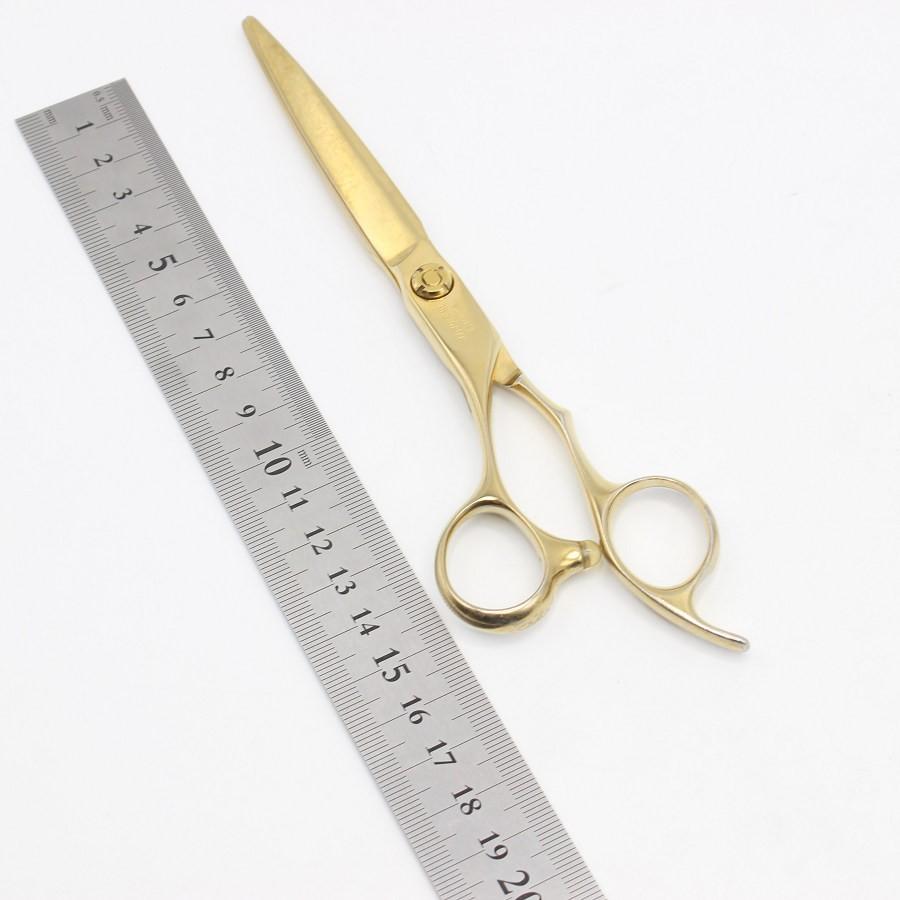 ボーナスストア+5％【美品】はさみのルミエール HyPER III L19C63 ゴールドコーティング カットシザー 6.3インチ 柳刃 3Dハンドル レフティ 左利き |  | 08
