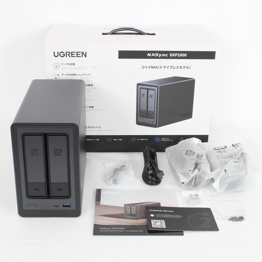 ボーナスストア+5％【新品】UGREEN NASync DXP2800 UGR-NA-000001 ネットワークHDD 55214 2ベイNAS ユーグリーン 本体 | 