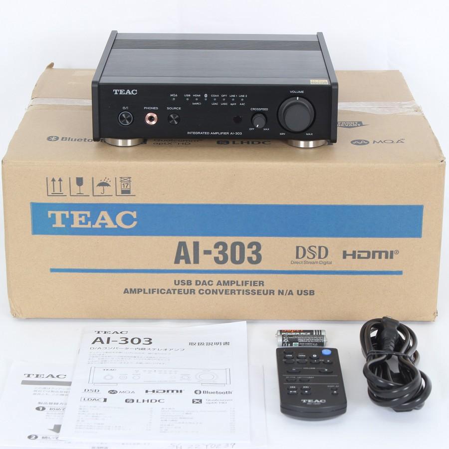 ボーナスストア+5％【美品】TEAC AI-303-B ブラック USB DAC/Bluetooth 