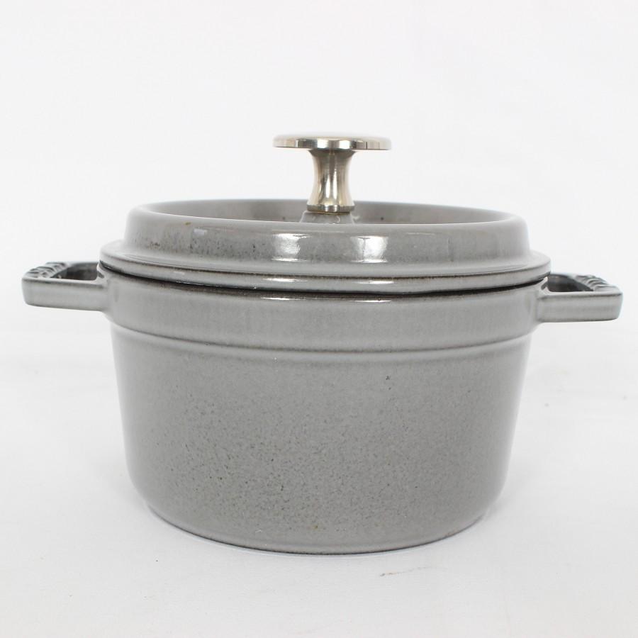 【ボーナスストア+5％】ストウブ ピコ・ココット ラウンド 14cm グレー 40509-475 ホーロー 両手鍋 STAUB 本体 |  | 01