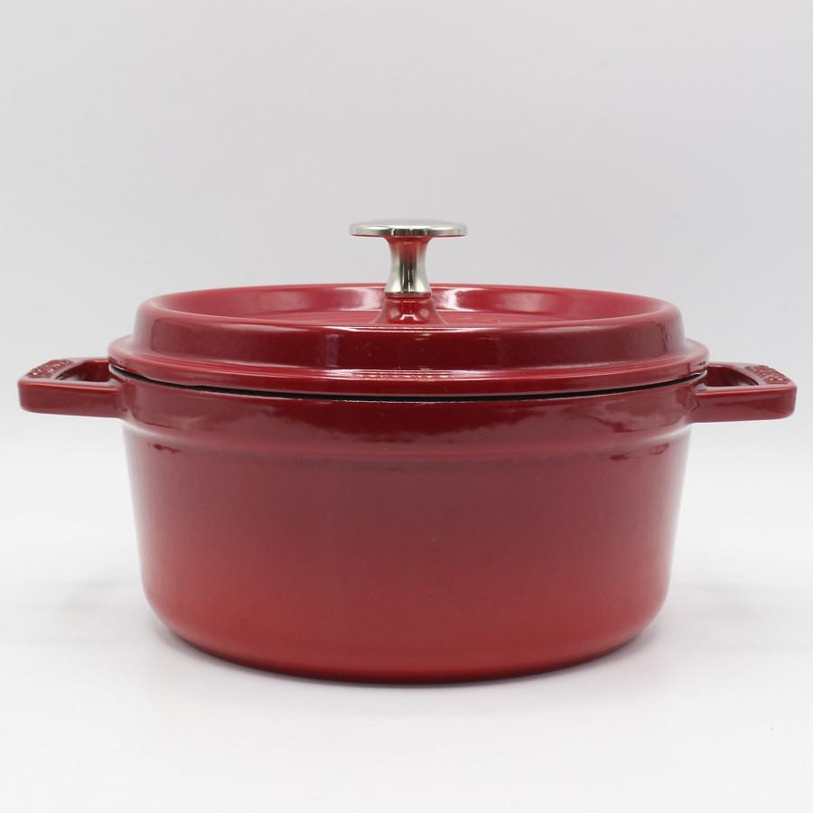 【ボーナスストア+5％】ストウブ ピコ・ココット ラウンド 18cm チェリーレッド ホーロー 両手鍋 STAUB 本体 |  | 01