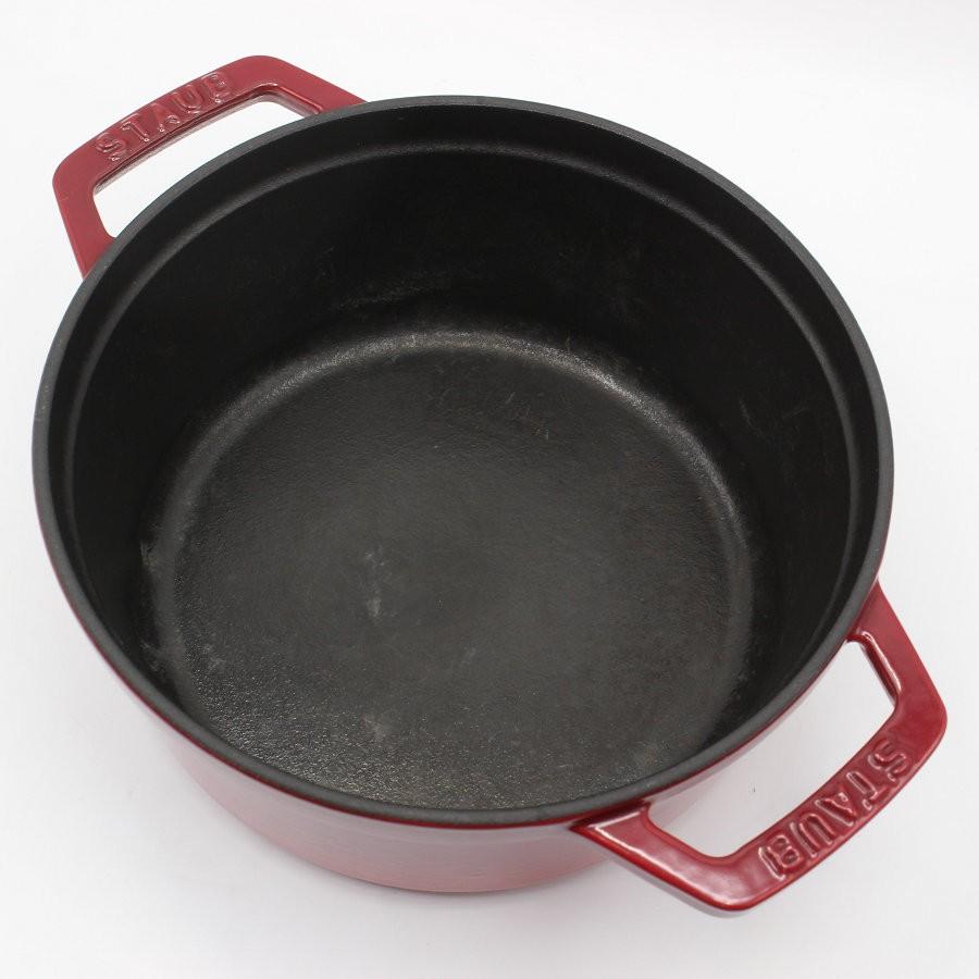 【ボーナスストア+5％】ストウブ ピコ・ココット ラウンド 18cm チェリーレッド ホーロー 両手鍋 STAUB 本体 |  | 02