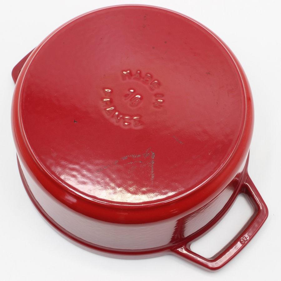 【ボーナスストア+5％】ストウブ ピコ・ココット ラウンド 18cm チェリーレッド ホーロー 両手鍋 STAUB 本体 |  | 03