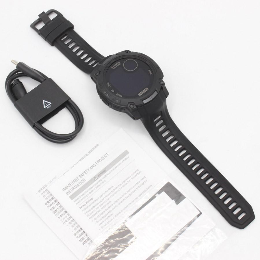 ボーナスストア+5％【美品】GARMIN Instinct 3 Dual Power Tactical 50mm 010-02935-80 ブラック スマートウォッチ インスティンクト | 