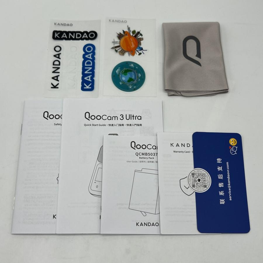 ボーナスストア+5％【美品】KANDAO QooCam 3 Ultra QCM0812 8K アクションカメラ 予備バッテリー付 カンダオ 本体 |  | 08