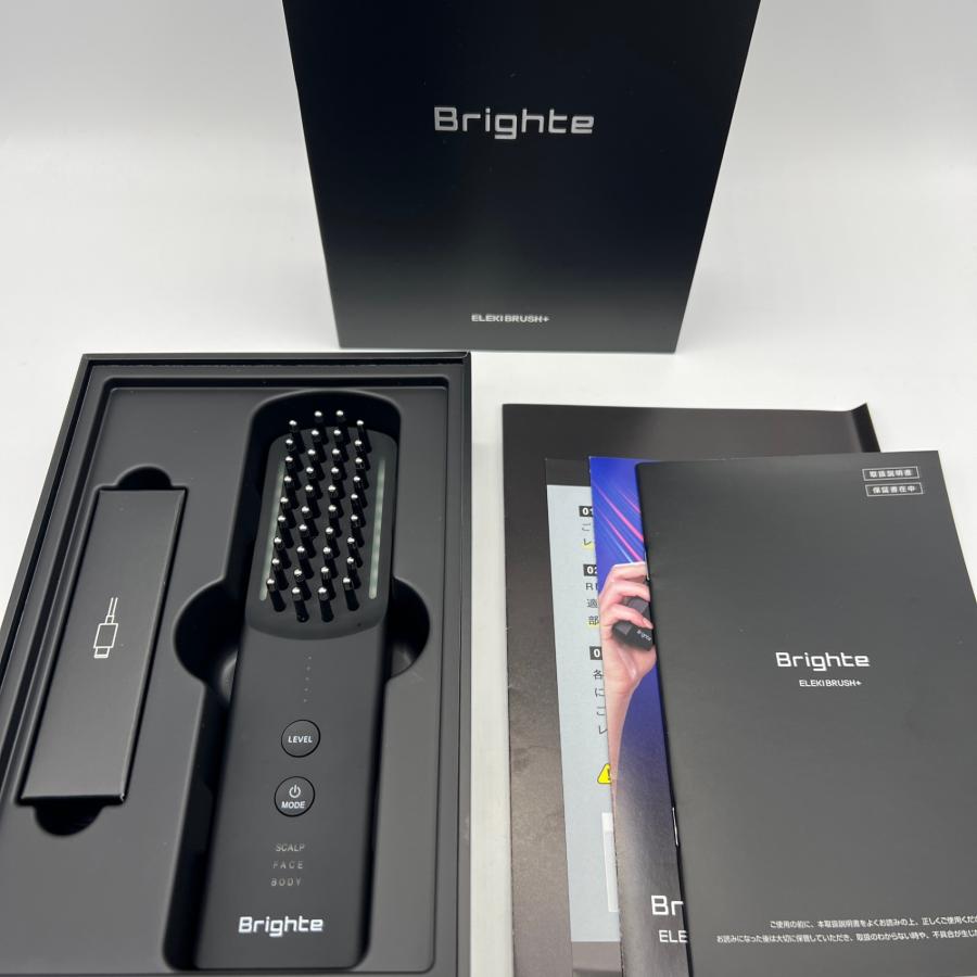 ボーナスストア+5％【美品】Brighte ELEKI BRUSH+ BRT-FSB180 ブラック