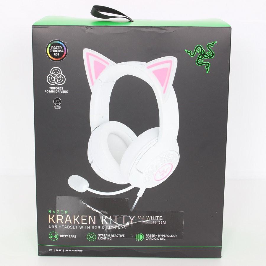 ボーナスストア+5％【新品未開封】Razer Kraken Kitty V2 RZ04-04730600-R3M1 ホワイト ネコミミゲーミングヘッドセット ヘッドホン レイザー 本体 | 