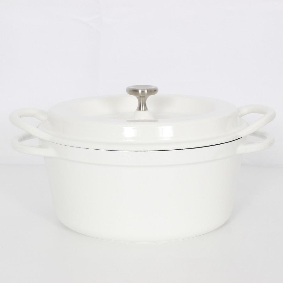 ボーナスストア+5％【新品】バーミキュラ オーブンポットラウンド 18cm PWH18R KONAYUKI パールホワイト 無水 ホーロー 両手鍋 粉雪 本体 |  | 02