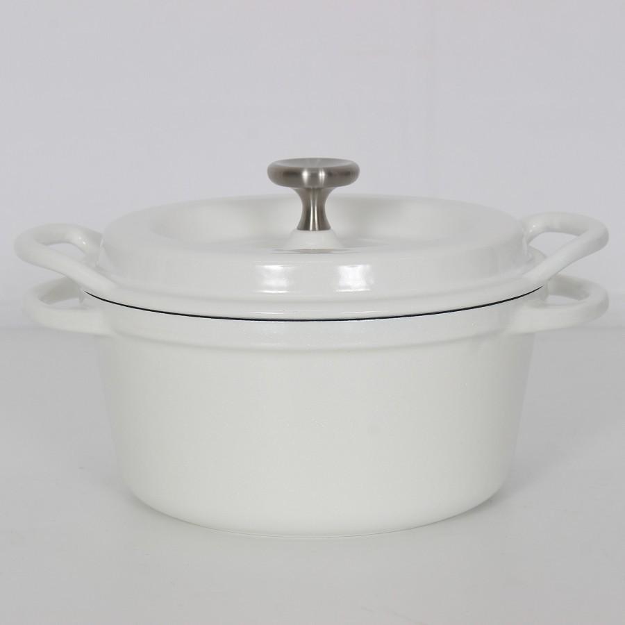 ボーナスストア+5％【新品】バーミキュラ オーブンポットラウンド 14cm PWH14R KONAYUKI パールホワイト 無水 ホーロー 両手鍋 粉雪 本体 |  | 02