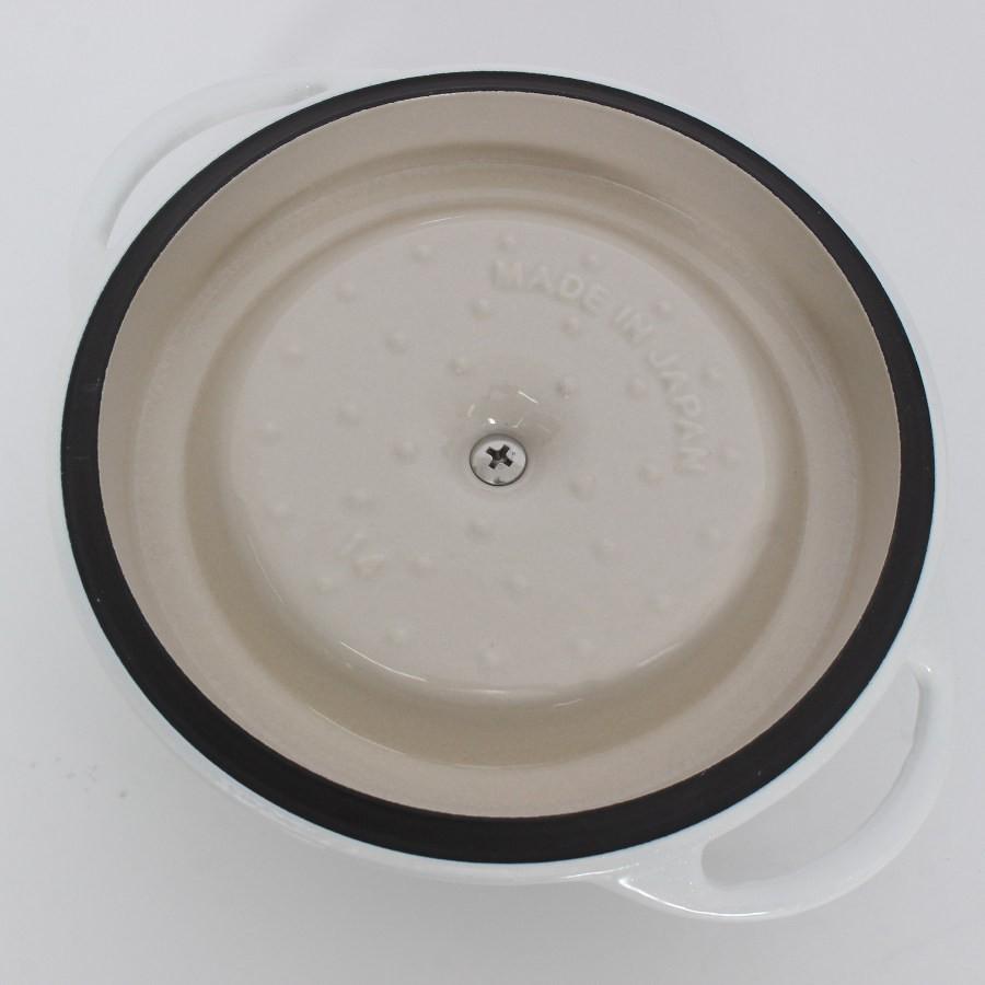 ボーナスストア+5％【新品】バーミキュラ オーブンポットラウンド 14cm PWH14R KONAYUKI パールホワイト 無水 ホーロー 両手鍋 粉雪 本体 |  | 06