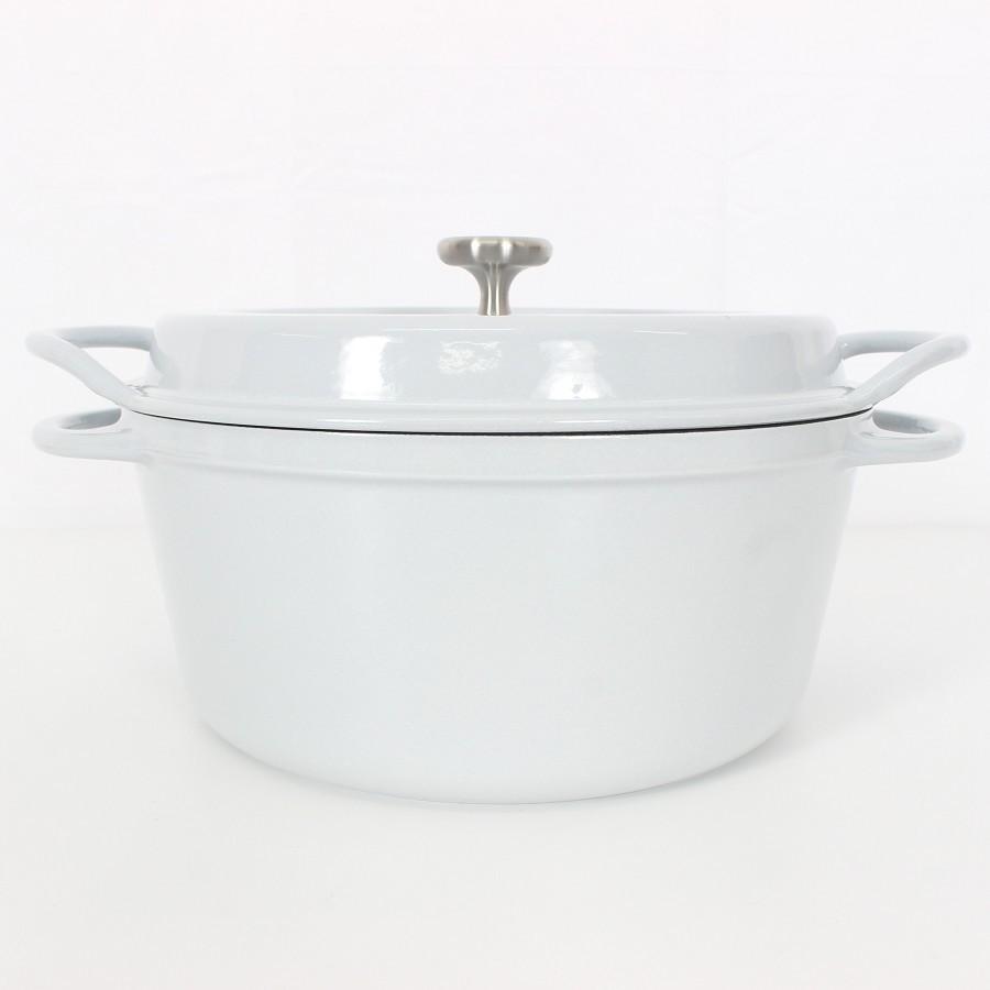 ボーナスストア+5％【新品】バーミキュラ オーブンポットラウンド 22cm STN22R ストーン 無水 ホーロー 両手鍋 Vermicular 本体 |  | 02