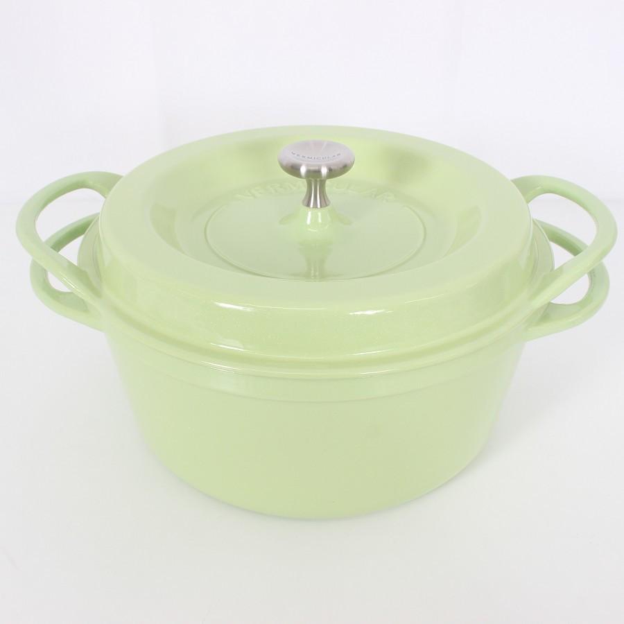 ボーナスストア+5％【新品】バーミキュラ オーブンポットラウンド 22cm GRN22R パールグリーン 無水 ホーロー 両手鍋 本体 |  | 01