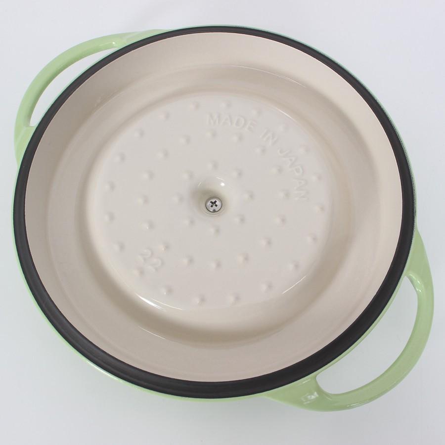 ボーナスストア+5％【新品】バーミキュラ オーブンポットラウンド 22cm GRN22R パールグリーン 無水 ホーロー 両手鍋 本体 |  | 06