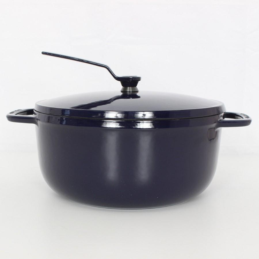 ボーナスストア+5％【新品】バーミキュラ オーブンポットラウンド2 22cm OP2R22S-NV オーシャンネイビー 無水 ホーロー 両手鍋 本体 |  | 02