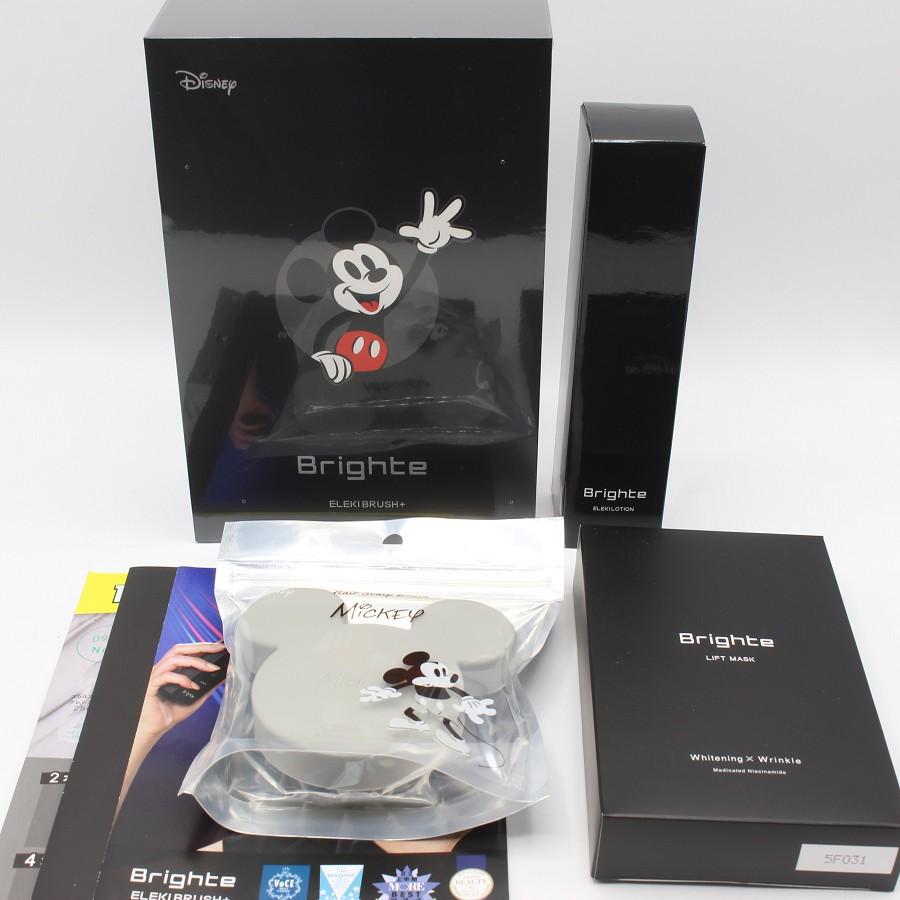 【限定】Brighteミッキーデザイン！　エレキブラシ 美顔器 Amazon.co.jp: 【ミッキーコラボ + ヘアクリップ付き】 Brighte