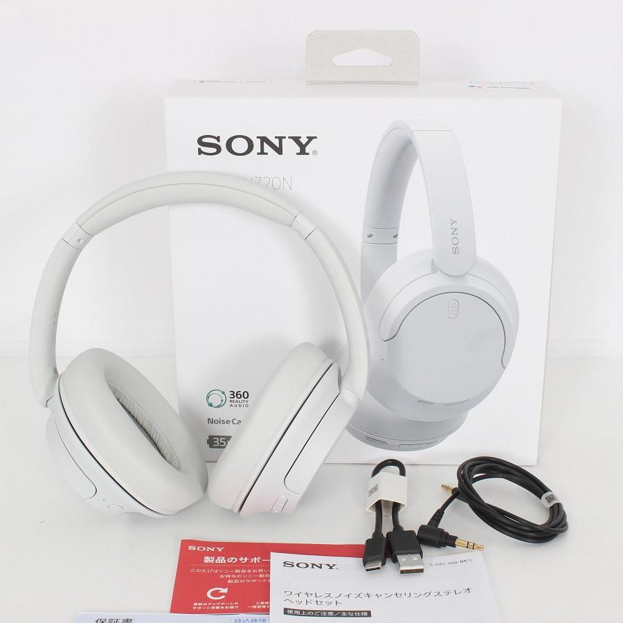 ボーナスストア+5％【美品】SONY WH-CH720N-W ホワイト ワイヤレスノイズキャンセリングヘッドホン ソニー 本体 | 