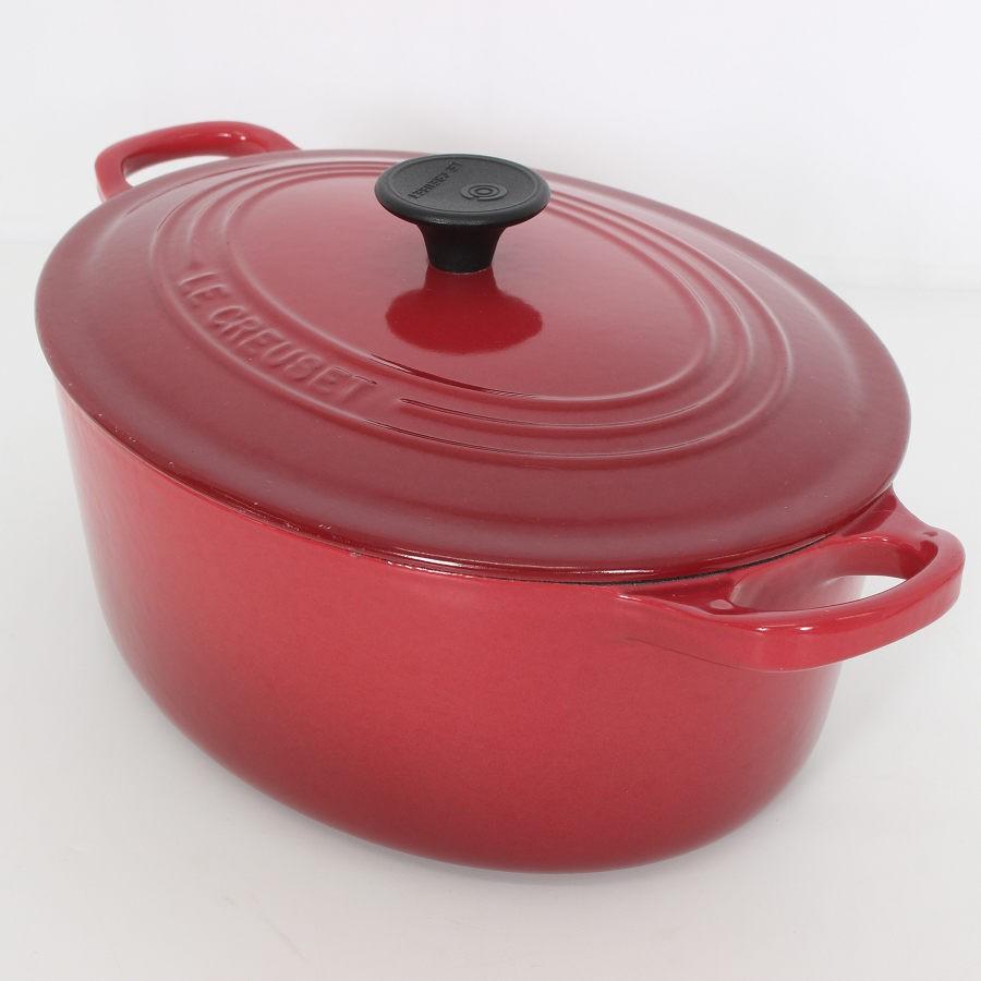 【ボーナスストア+5％】ル・クルーゼ ココット オーバル 25cm レッド 25002-25 ホーロー 両手鍋 本体 |  | 01