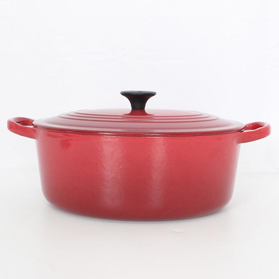 【ボーナスストア+5％】ル・クルーゼ ココット オーバル 25cm レッド 25002-25 ホーロー 両手鍋 本体 |  | 02