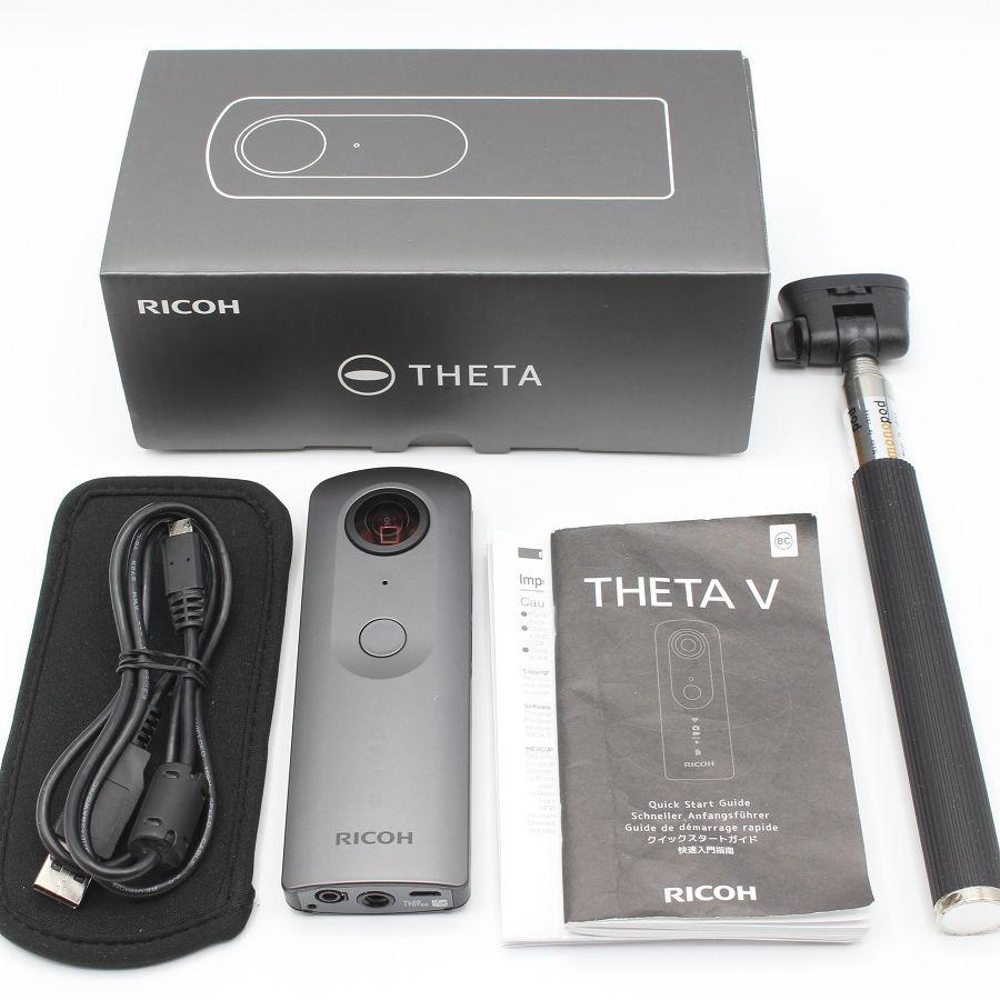 ボーナスストア+5％【美品】リコー THETA V 910725 メタリックグレー