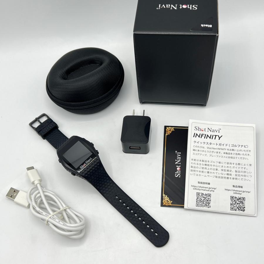【ボーナスストア+5％】ShotNavi INFINITY ブラック 腕時計型ゴルフ用GPSナビ ショットナビ インフィニティ 本体 | 