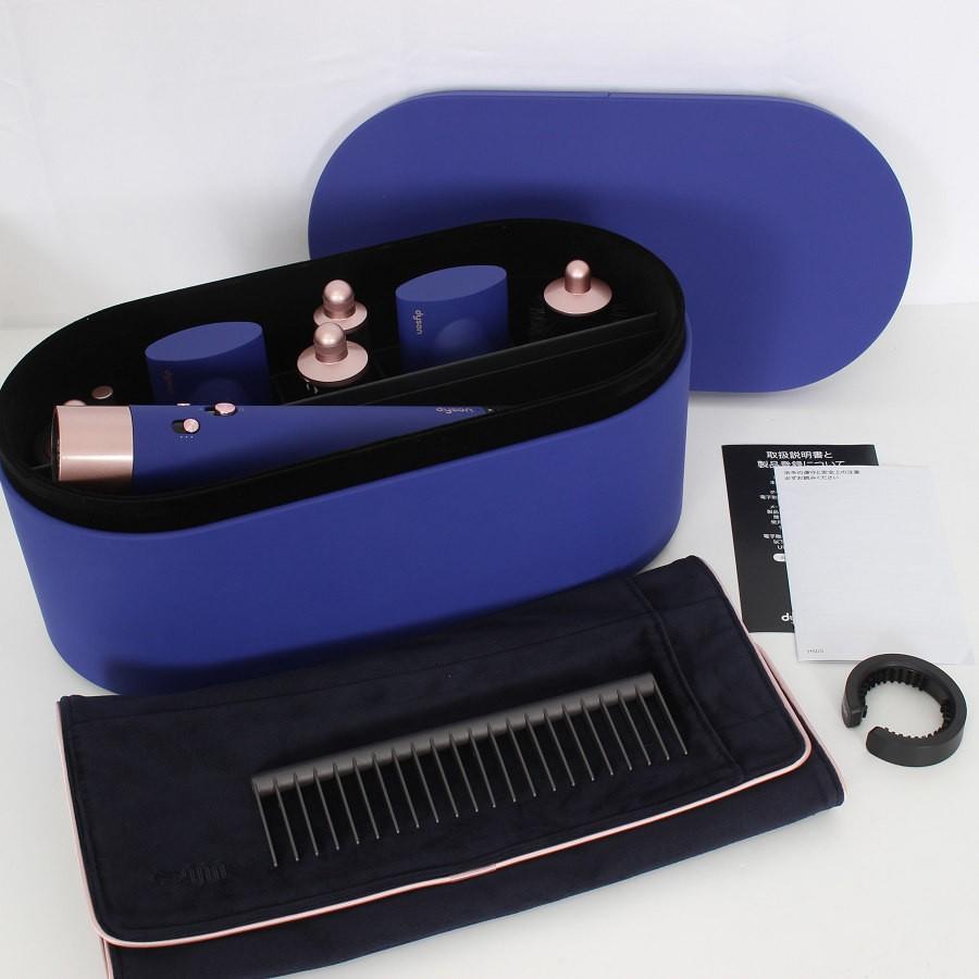 ボーナスストア+5％【美品】Dyson Airwrap Complete HS05 COMP DBBC コーム+収納ポーチ付き ダークブルー/コッパー ダイソン エアラップ マルチスタイラー 本体 | 