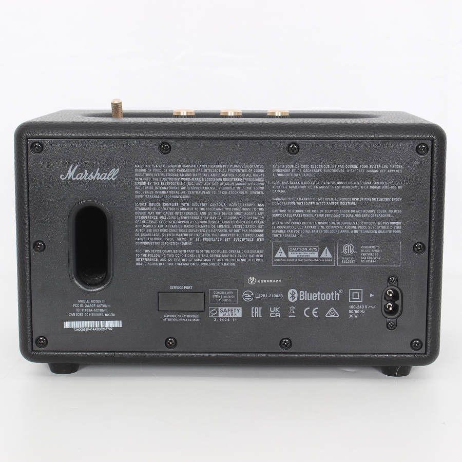 【ボーナスストア+5％】Marshall Acton III ブラック ワイヤレススピーカー マーシャル アクトン 本体 |  | 04
