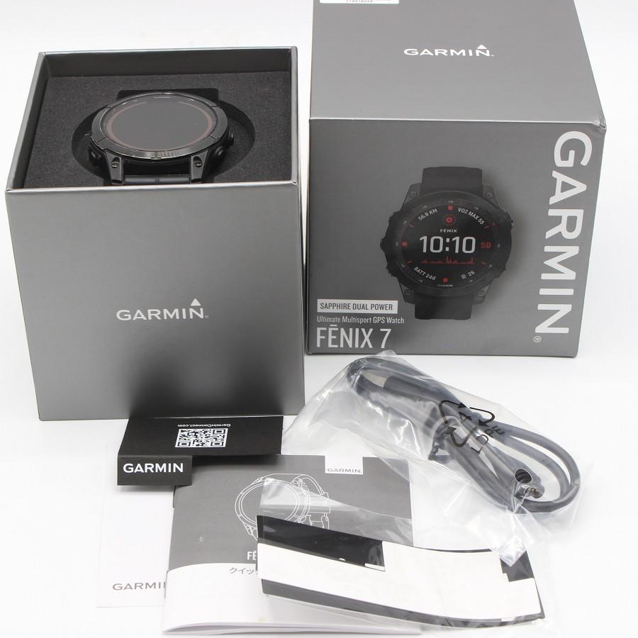 【ボーナスストア+5％】GARMIN fenix 7 Sapphire Dual Power Ti Black DLC/Black 010-02540-46 ガーミン フェニックス チタニウム 本体 | 