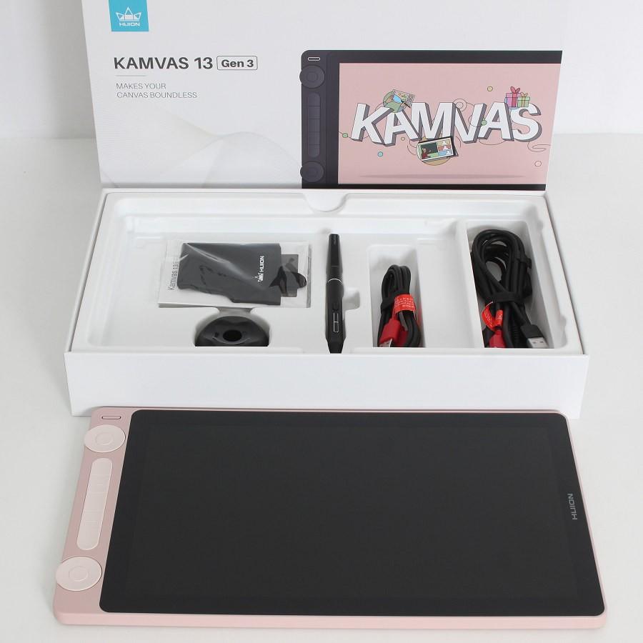 ボーナスストア+5％【美品】HUION KAMVAS 13 Gen3 GS1333 ピンク 液晶ペンタブレット フイオン 本体 | 