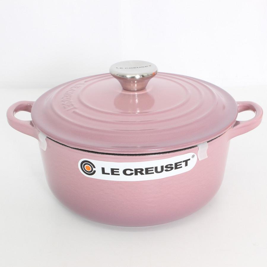 ボーナスストア+5％【新品】ル・クルーゼ ココット・ロンド 20cm モーヴピンク 21001-20-49 ホーロー 両手鍋 LE CREUSET 本体 |  | 01