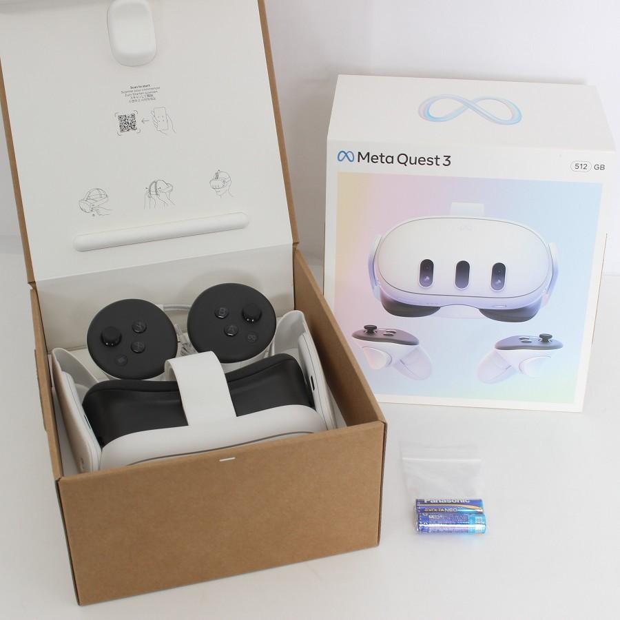 ボーナスストア+5％【美品】Meta Quest 3 512GB VR ヘッドマウントディスプレイ ヘッドセット メタクエスト3 899-00594-01 Oculus 本体 | 