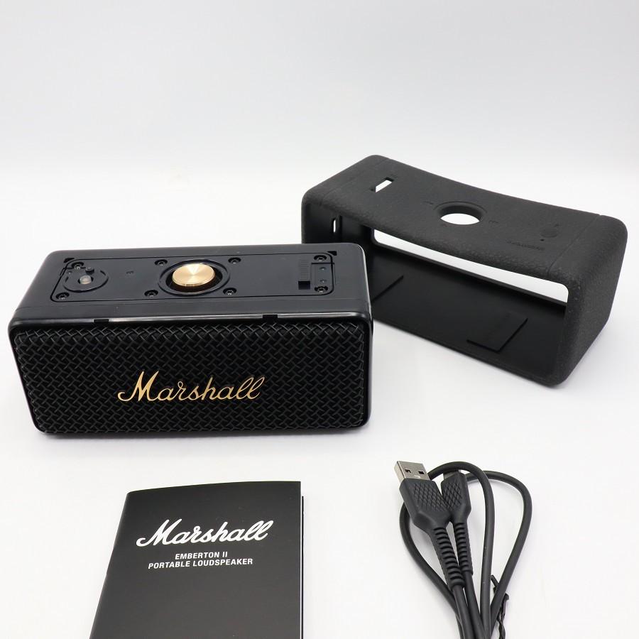 ボーナスストア+5％【美品】Marshall Emberton II Black and Brass ワイヤレス ポータブル 防水 スピーカー マーシャル エンバートン ブラック&ブラス 本体 | 