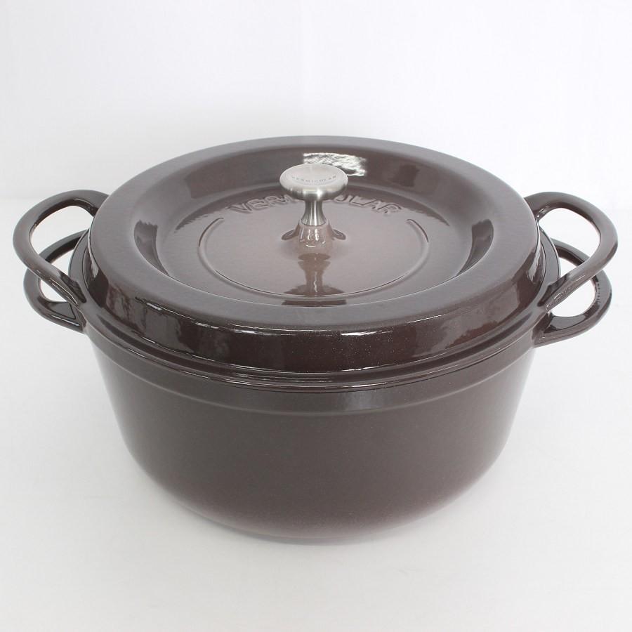ボーナスストア+5％【美品】バーミキュラ オーブンポットラウンド 26cm BRN26R パールブラウン 無水 ホーロー 両手鍋 本体 |  | 01