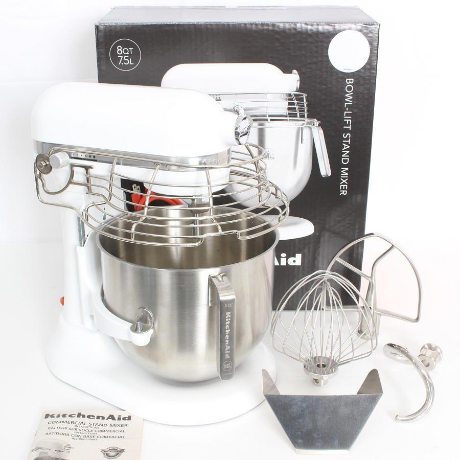 ボーナスストア+5％【美品】キッチンエイド KSM8WH ホワイト スタンドミキサー KSMC865WH KitchenAid 本体 | 