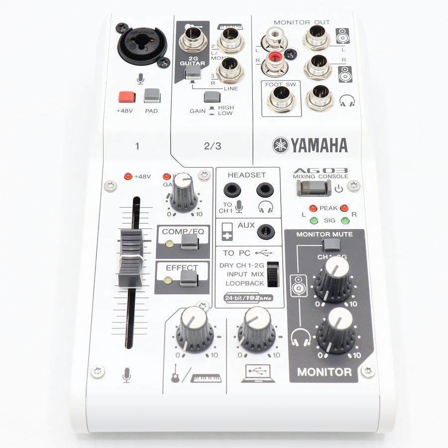ボーナスストア+5％【美品】ヤマハ ウェブキャスティングミキサー AG03 ホワイト 3チャンネル ミキシングコンソール YAMAHA 本体 |  | 01