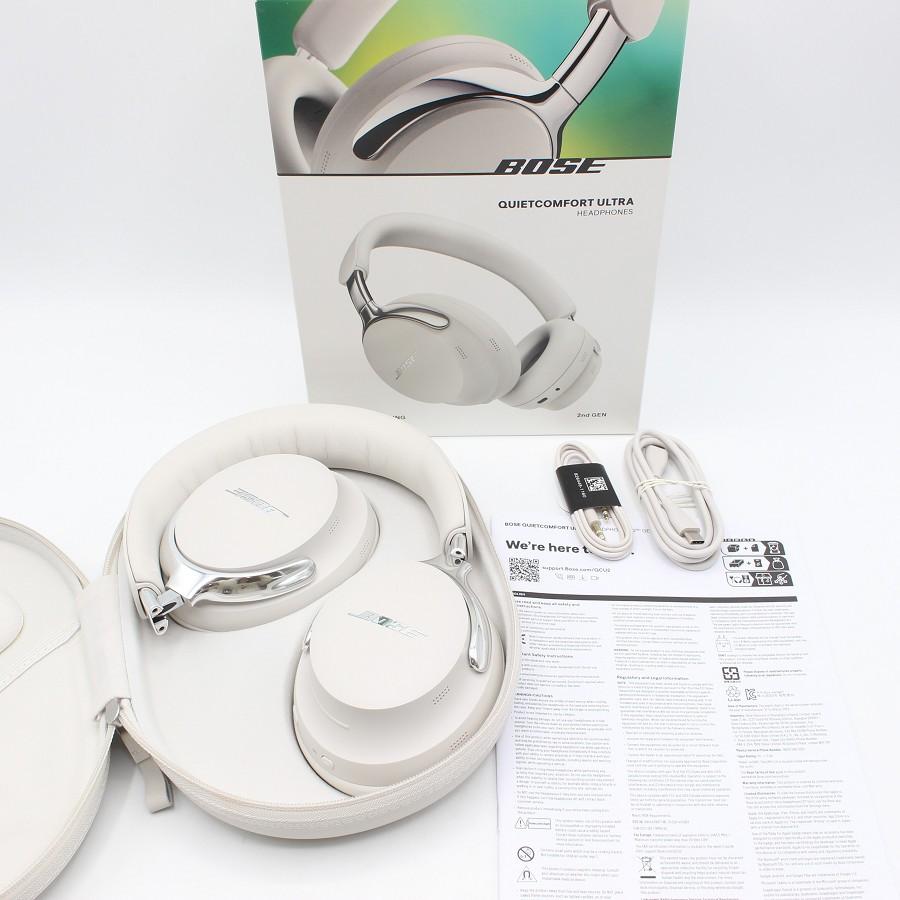 ボーナスストア+5％【美品】BOSE QuietComfort Ultra Headphones 第2世代 ホワイトスモーク ノイズキャンセリング ヘッドホン 空間オーディオ対応 ボース 本体 | 