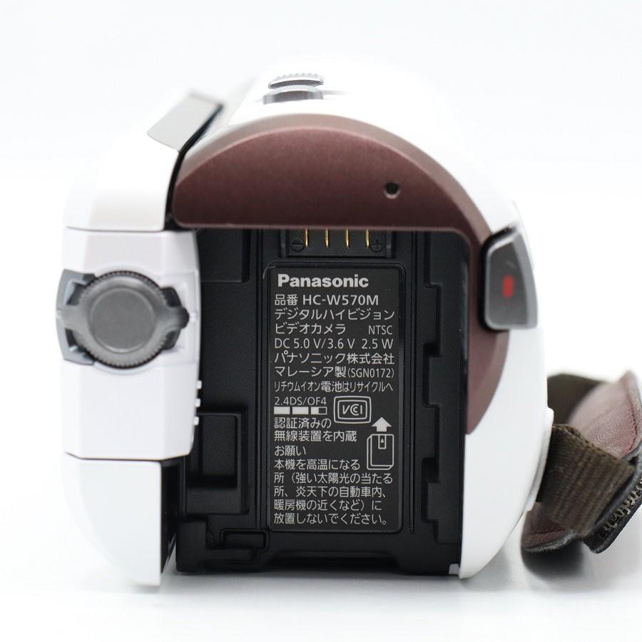ボーナスストア+5％【美品】パナソニック HC-W570M-W ホワイト 予備バッテリー・クリーニングクロス付き フルハイビジョンビデオカメラ Panasonic 本体 |  | 05